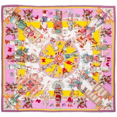 Hermes Cashmere 55" Kachinas Shawl with Box