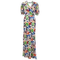 1930’s Bias Cut Wrap Evening Dress