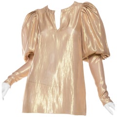 Thierry Mugler Gold Lamé Blouse