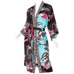 Vintage Leonard Asian printed Cotton Kimono