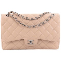 Chanel Classic Double Flap Bag Quilted Caviar Jumbo