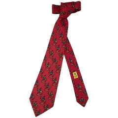Men's Vintage Rare Chanel Necktie Grenadiers a Cheval de la Garde Imperiale