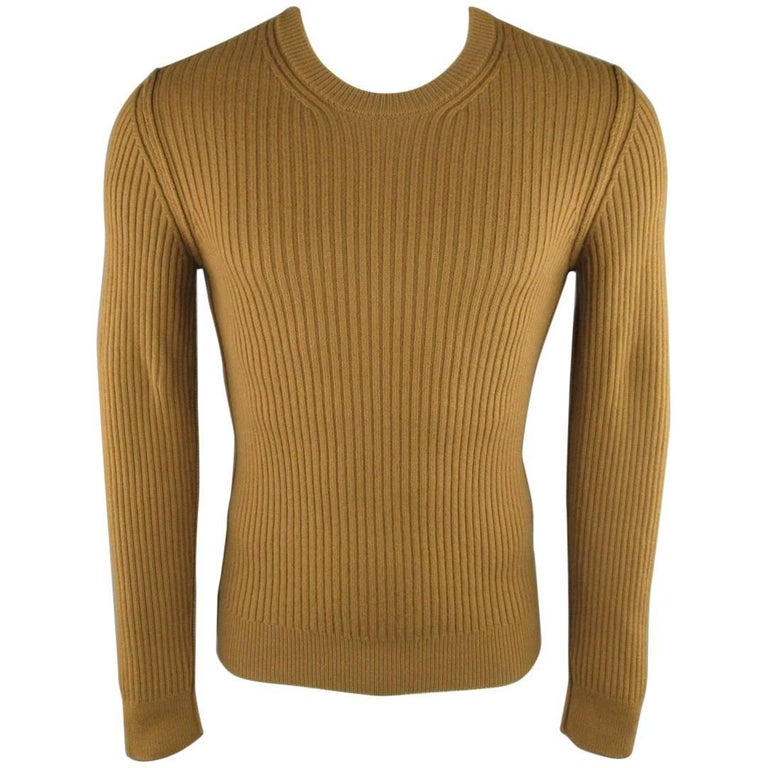 Dolce & Gabbana Gray Wool Knitted Men Pullover Sweater