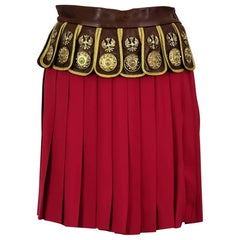 1989 Moschino Couture 'Roman Centurion Soldier' pleated skirt