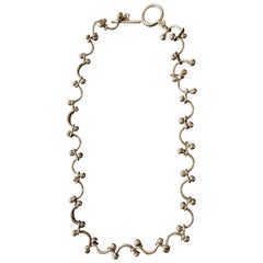 Brutalist Sterling Silver Chain necklace