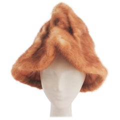 1960s Mink Fur Mod Cloche Hat