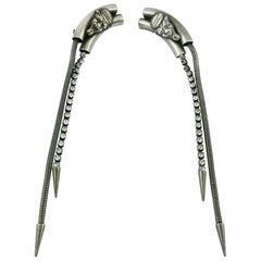 Jean Paul Gaultier Vintage Extra Long Demon Clip-On Earrings