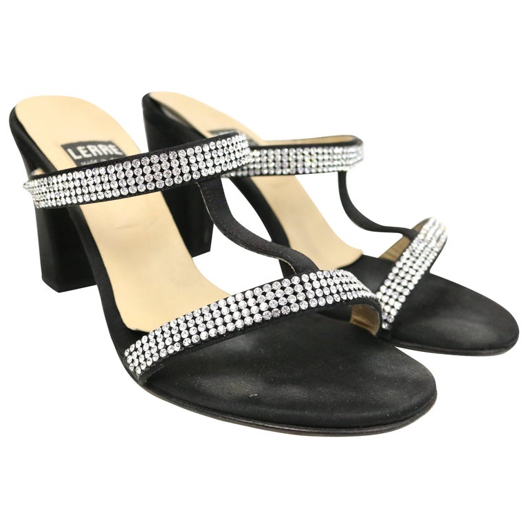 black heels with strap open toe