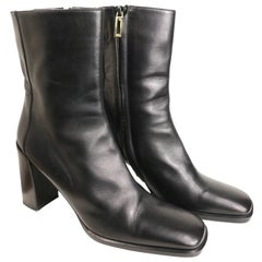 Gucci by Tom Ford Black Leather Ankle Boots