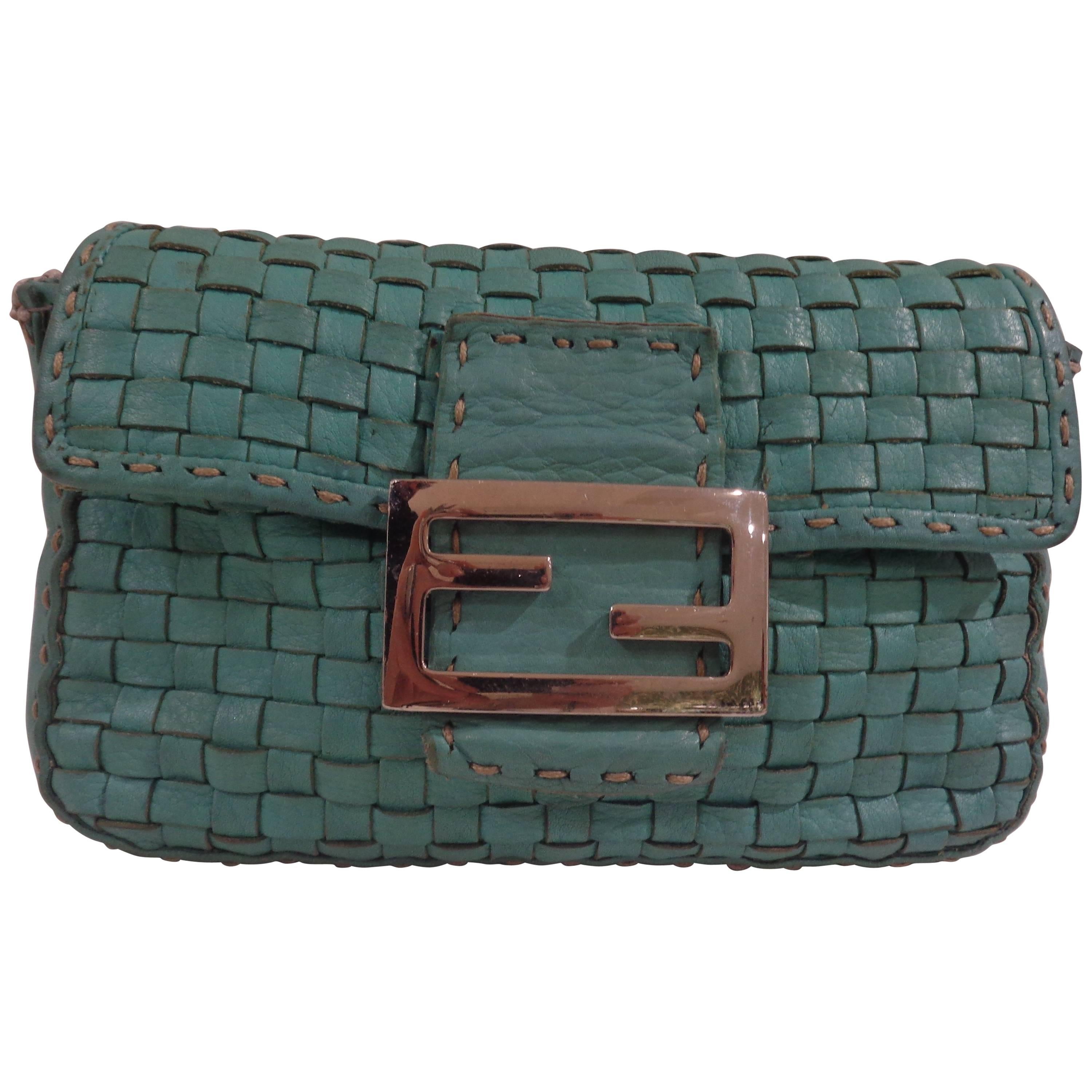 Fendi turquoise small bag