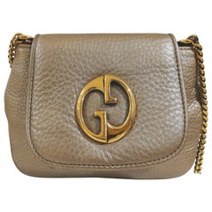 2000 Gucci "1973" small beije leather shoulder bag