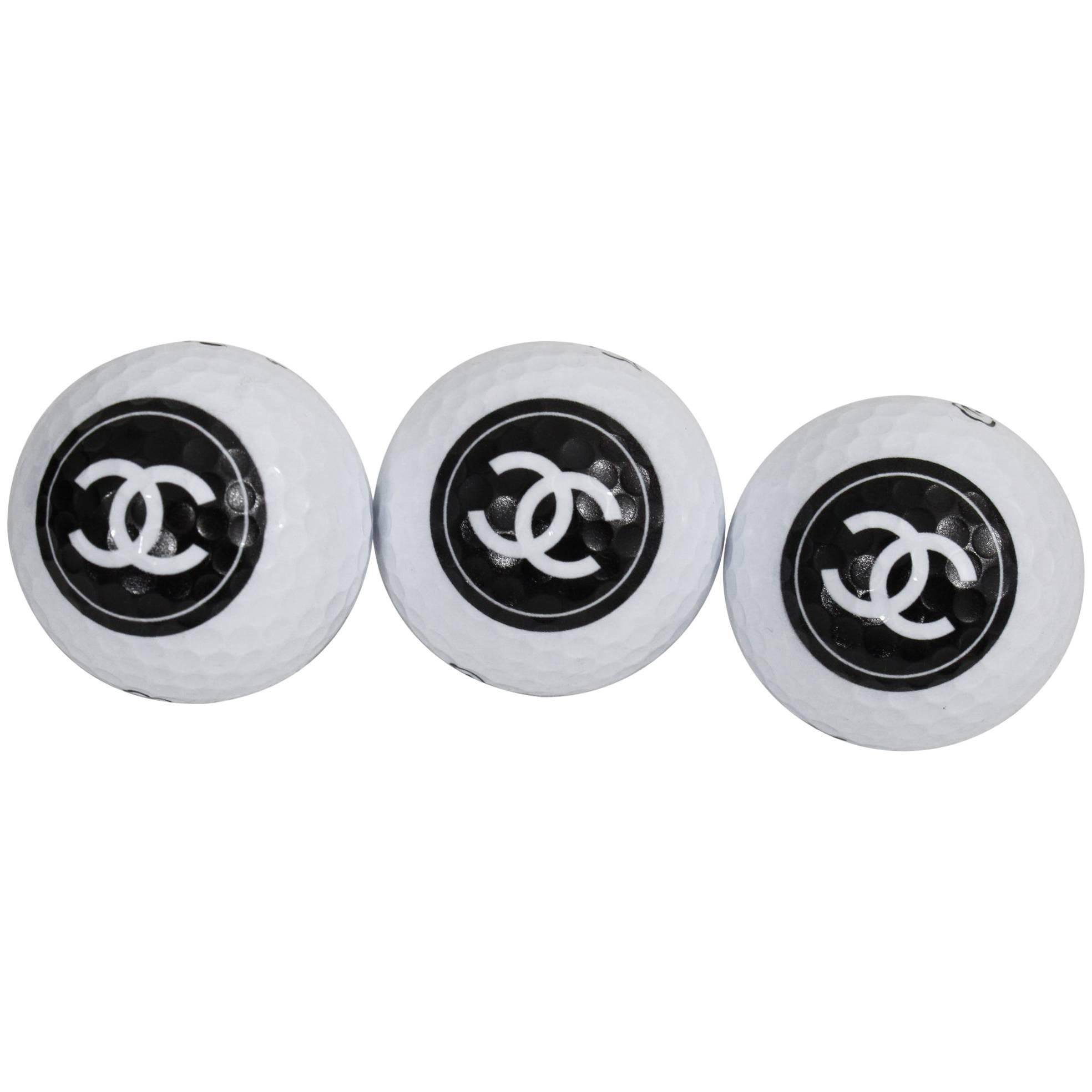 Chanel Collectible 3 Golf Balls with Box at 1stDibs