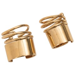 Balenciaga by Nicolas Ghesquière Two Brass Coil Rings, Spring 2013