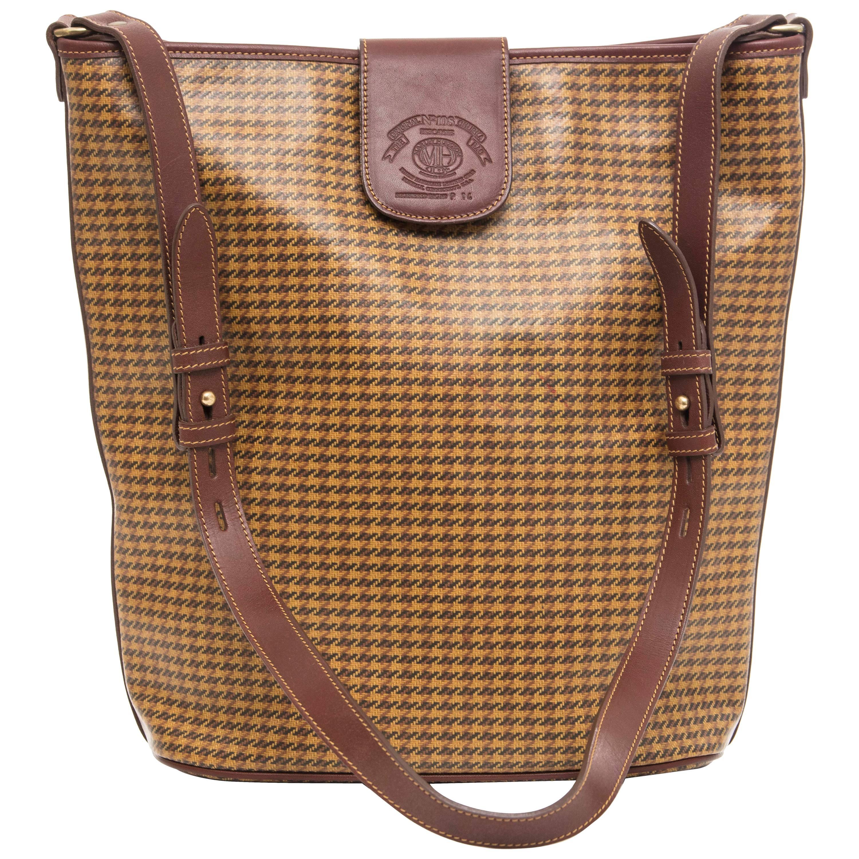 Ghurka Marley Hodgson Houndstooth Check Shoulder Bag Adjustable Shoulder Strap