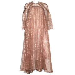 Zimmerman Copper Lace Mirror Sequin Gown Size 4/6.