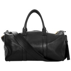 Tom Ford Black Leather Weekender Duffle Bag 3