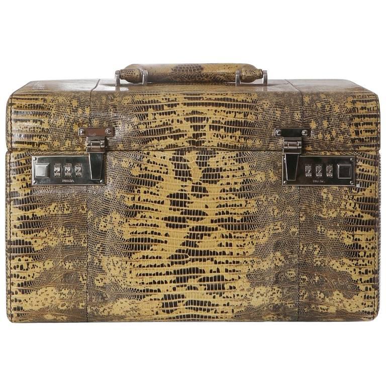 Prada Lizard Train Case