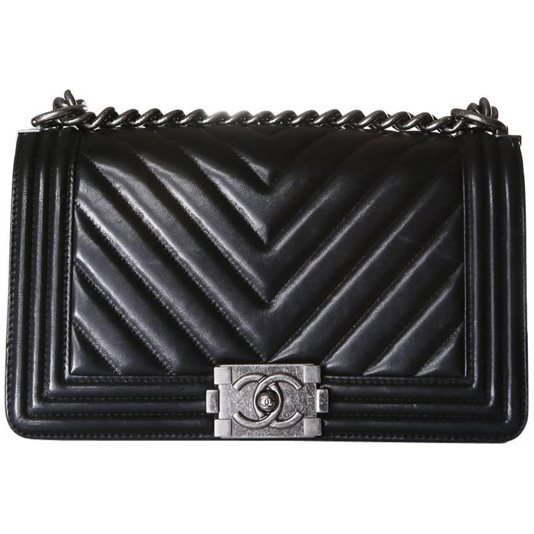 Chanel Boy Bag with Quilted Chevron Flap, 2010 at 1stDibs chanel boy