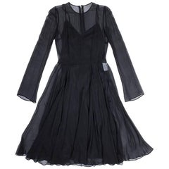 DOLCE
GABBANA Cocktail Dress in Black Chiffon Size 40IT DOLCE
GABBANA Cocktail Dress in Black Chiffon Size 40IT