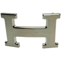 HERMES H Constance Belt Buckle Palladium Brossé / Excellente Condition