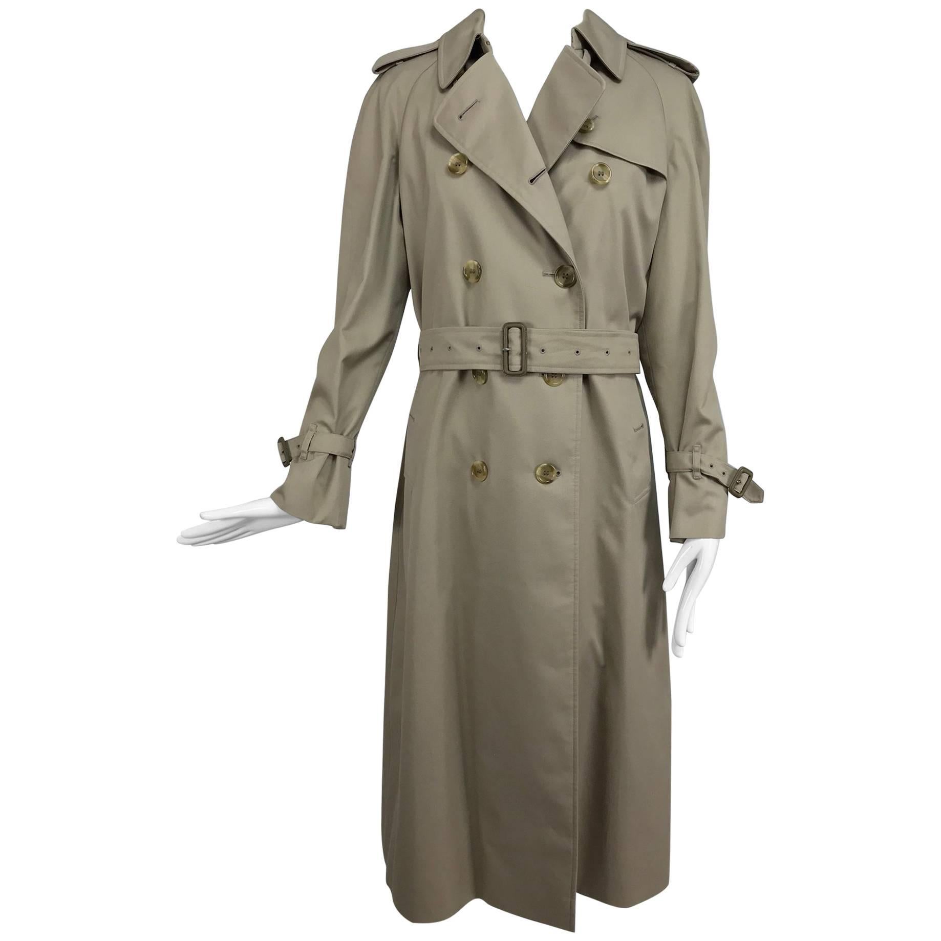 Burberry classic trench coat with removable nova check lining at 1stDibs