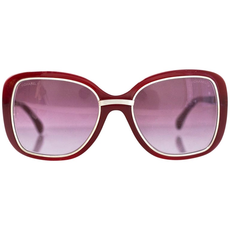 chanel silver sunglasses