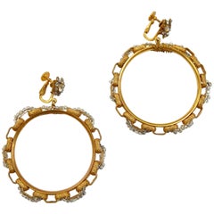 Miriam Haskell Hoop Earrings