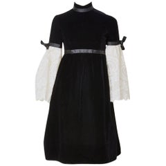 Vintage Geoffrey Beene Velvet and Lace Dress
