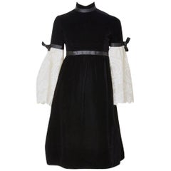 Geoffrey Beene Velvet and Lace Dress 