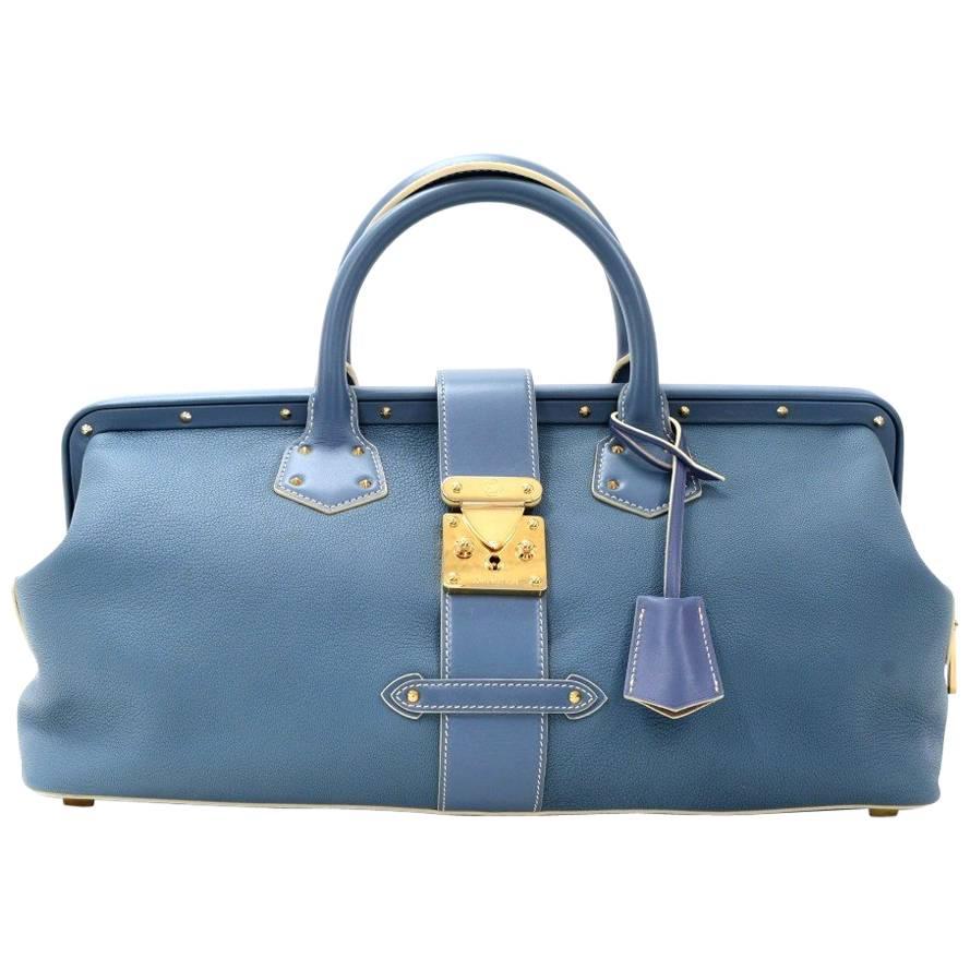 Louis Vuitton L'lngenieux Blue GM Suhali Leather Hand Bag For Sale