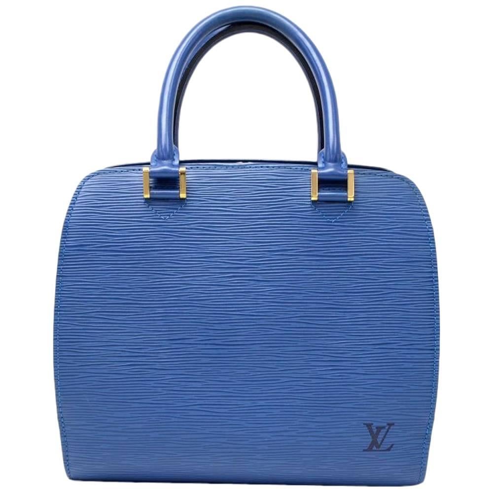 Louis Vuitton Pont Neuf Blue Epi Leather Handbag