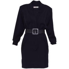 1980s YVES SAINT LAURENT Rive Gauche Black Suit Dress 1980s YVES SAINT LAURENT Rive Gauche Black Suit Dress