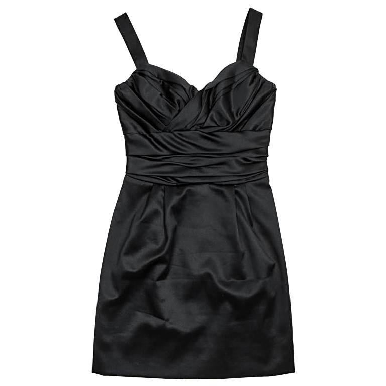 DOLCE & GABBANA Cocktail Dress in Black Silk Size 40 IT For Sale