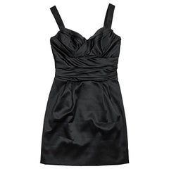 DOLCE & GABBANA Cocktail Dress in Black Silk Size 40 IT