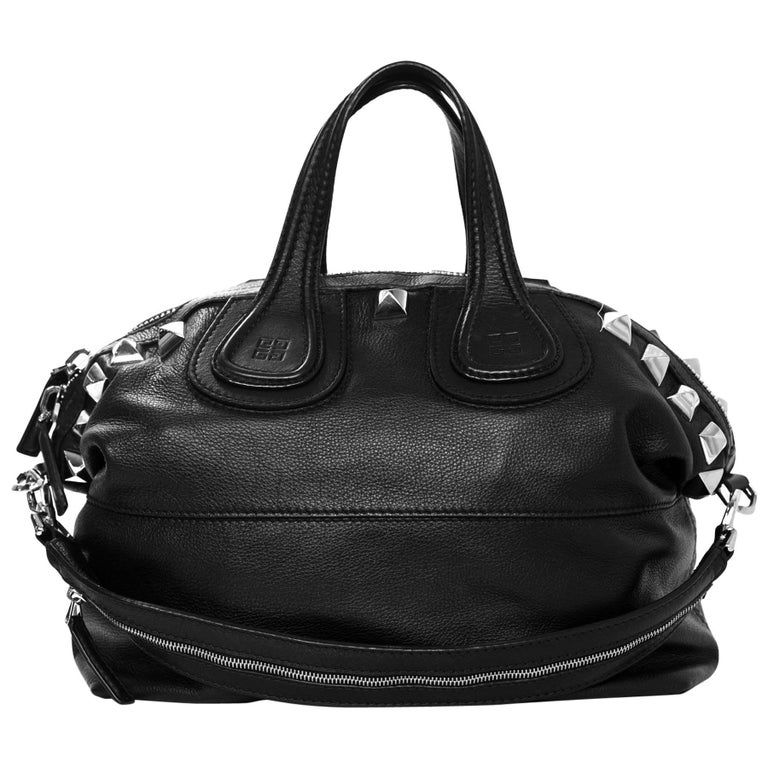 Givenchy Black Studded Nightingale Satchel Bag w. Strap For Sale at 1stDibs