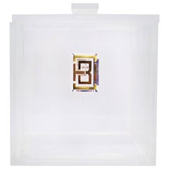 Tory Burch Clear Lucite Ice Bucket w/ Box RT. $295