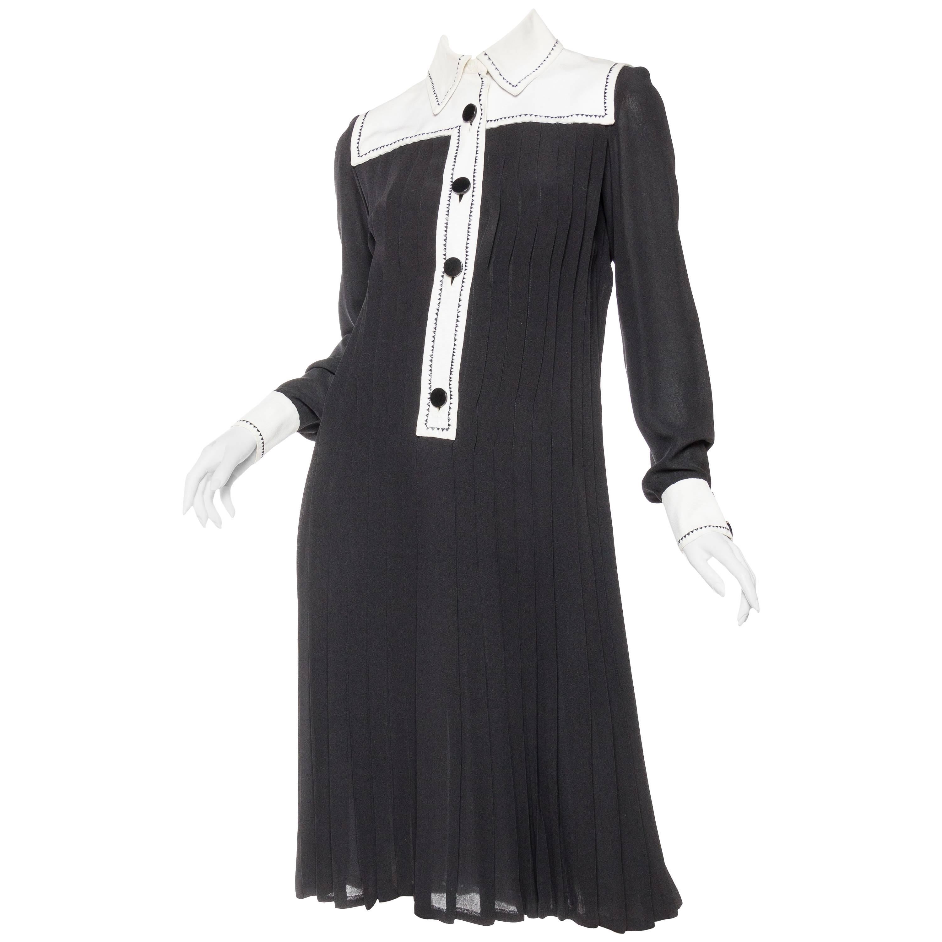 black and white mod dress