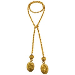 Vintage 1980s Chanel Lariat Chain Necklace