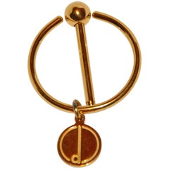 Dunhill - Porte-clés caractéristique en or poli et doré avec pendentif