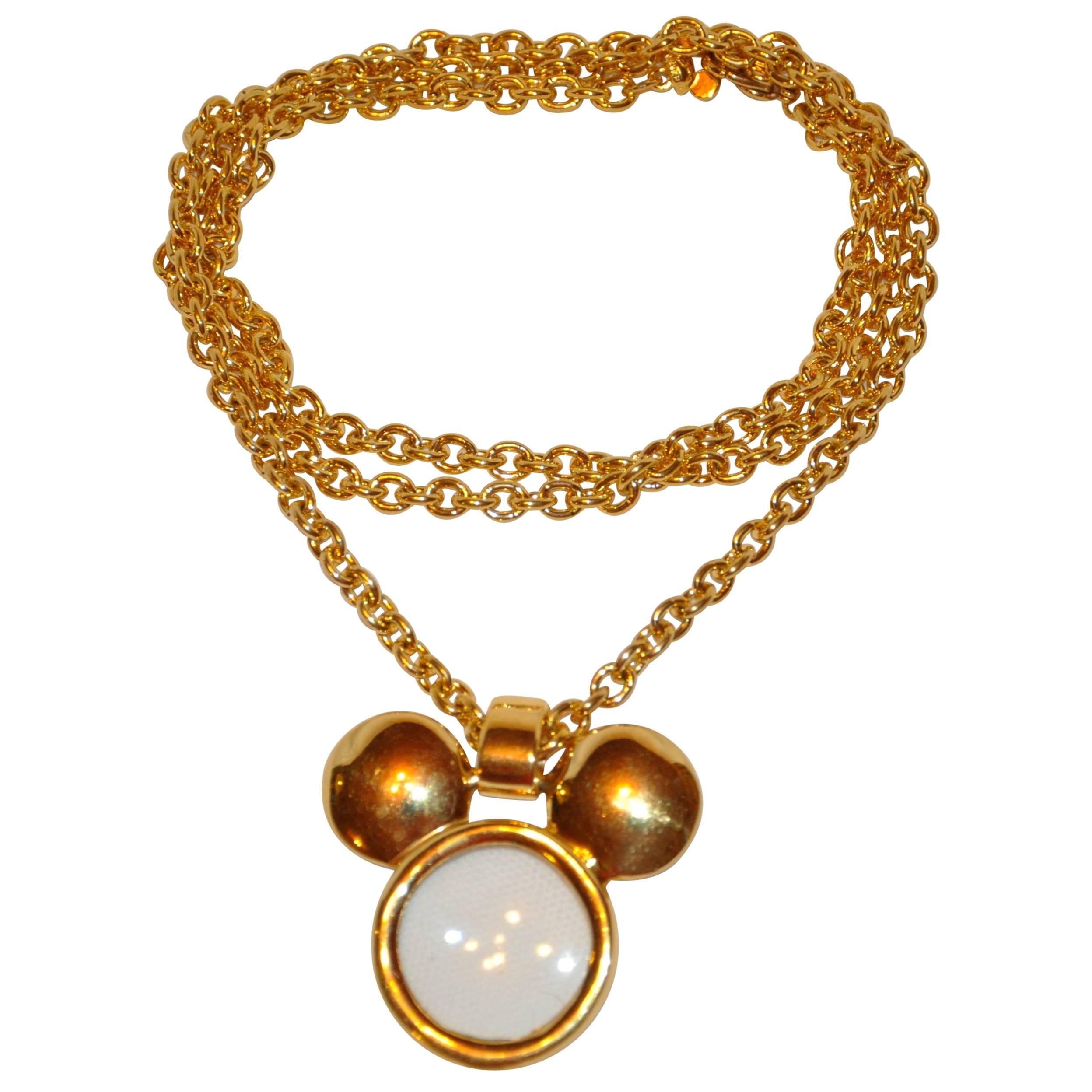 Napier Signature "Walt Disney's Mickey" Magnifying Loop Necklace