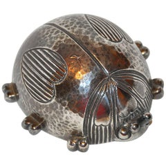 Sterlingsilber- versilberter „Lady Bug“ von Reed & Barton mit Musikaufzug