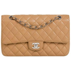 2007 Chanel Mocha Quilted Caviar Leather Medium Classic Double Flap Bag