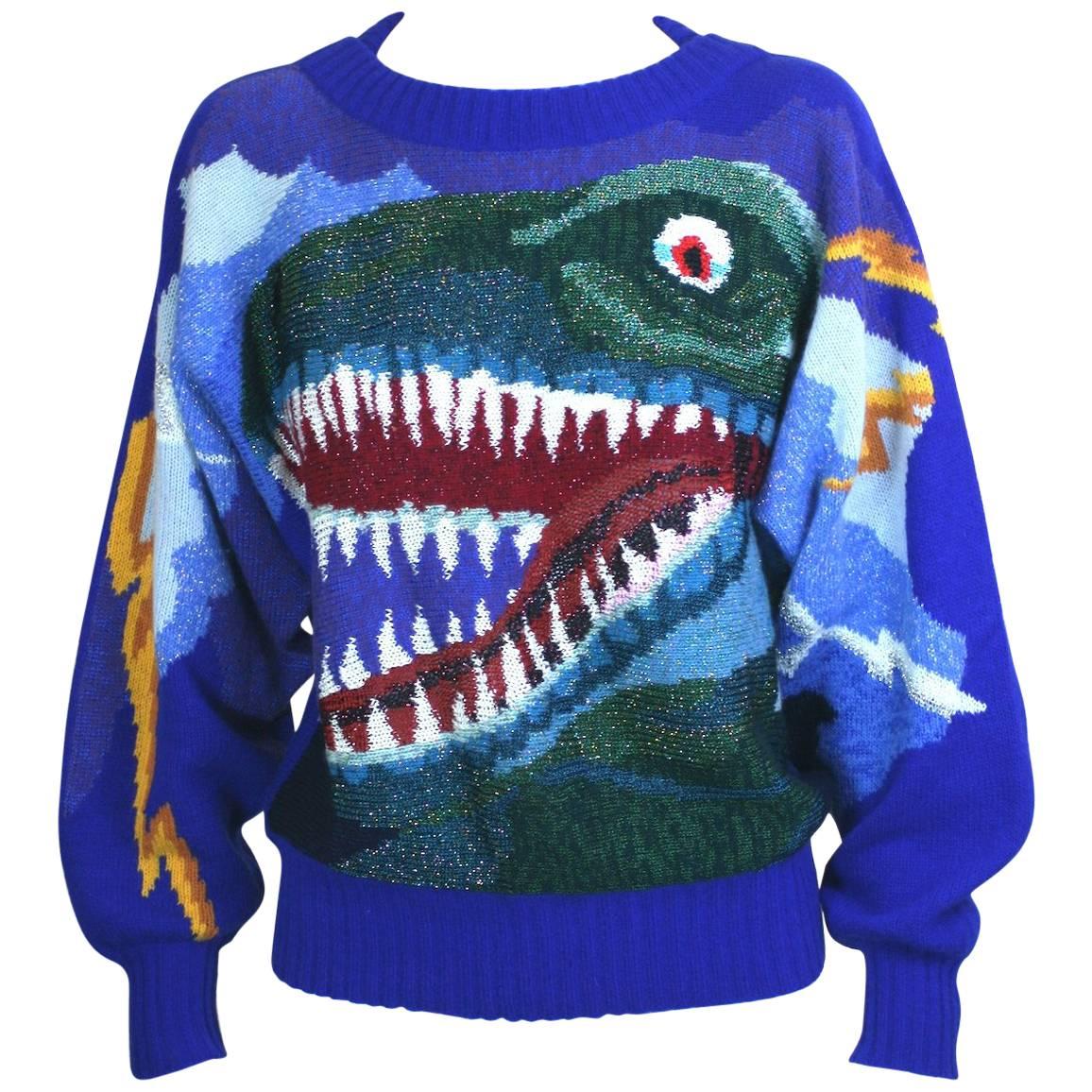 Krizia Collectible Dinosaur Sweater For Sale
