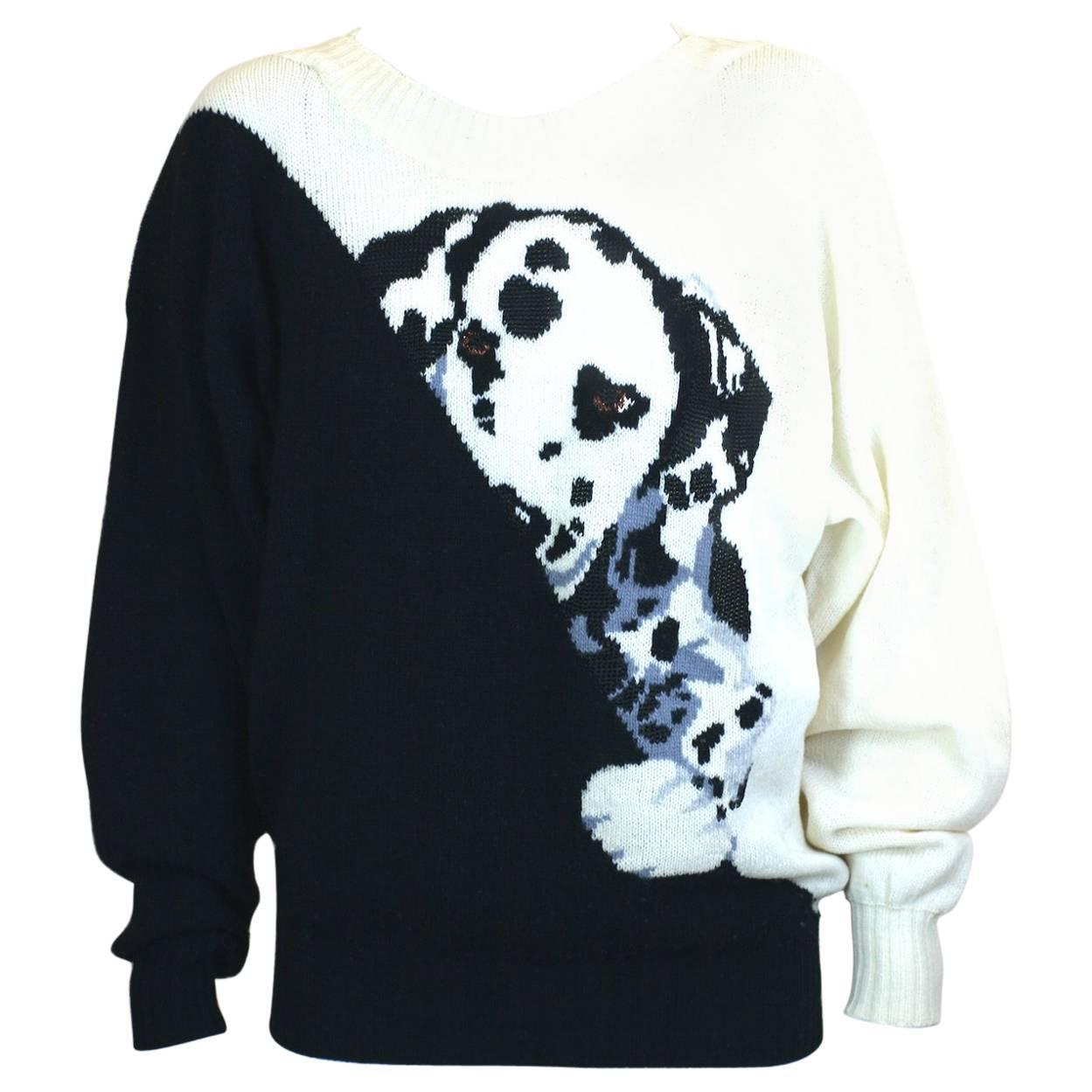 Krizia Inquisitive Dalmation Puppy Sweater For Sale