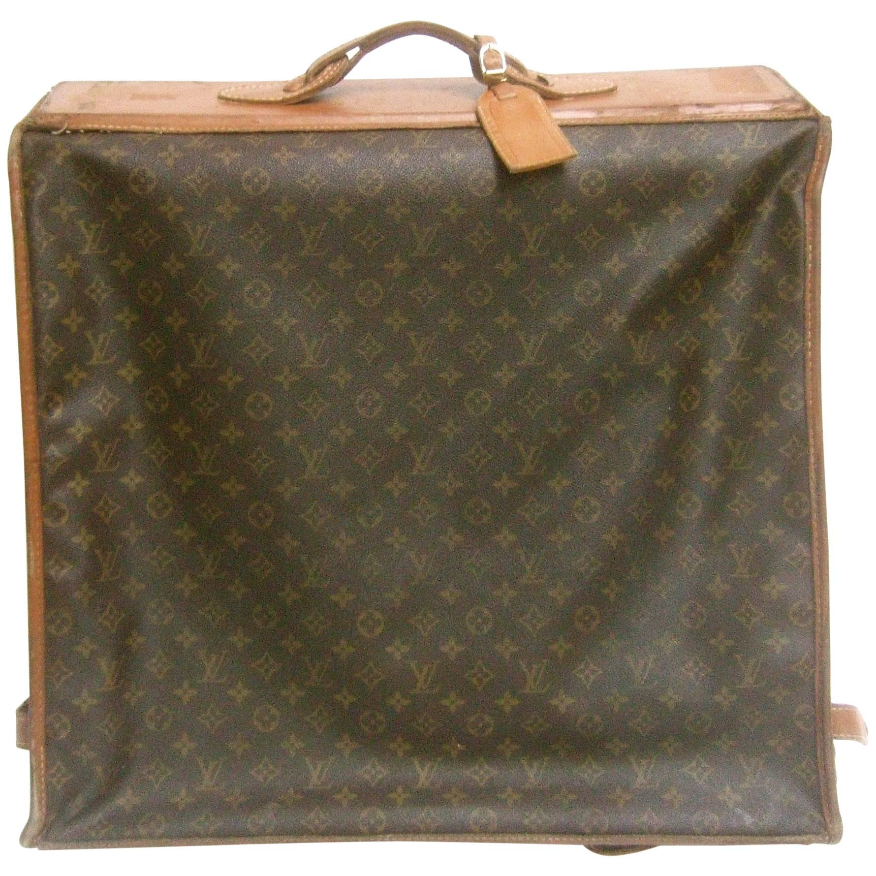 Louis Vuitton Shabby Chic Well Loved Garment Travel Case c 1970s