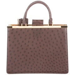 Louis Vuitton Taupe Brown Gold Exotic Kelly Satchel Bag