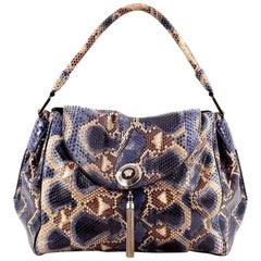 VERSACE SNAKESKIN TALIA VANITAS BAG New