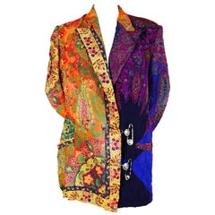 1994 GIANNI VERSACE COUTURE silk safety pin jacket