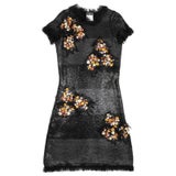 CHANEL 'Paris Monaco' Black Embroidered Dress in Wool and Silk Size 36FR  For Sale at 1stDibs