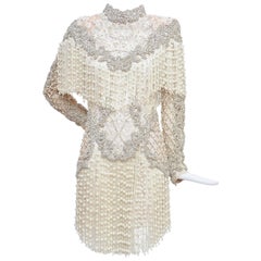 Balmain Pearls Crystals Dress 2016 Featured As ANGELIC GODDESSES In Vogue NEW